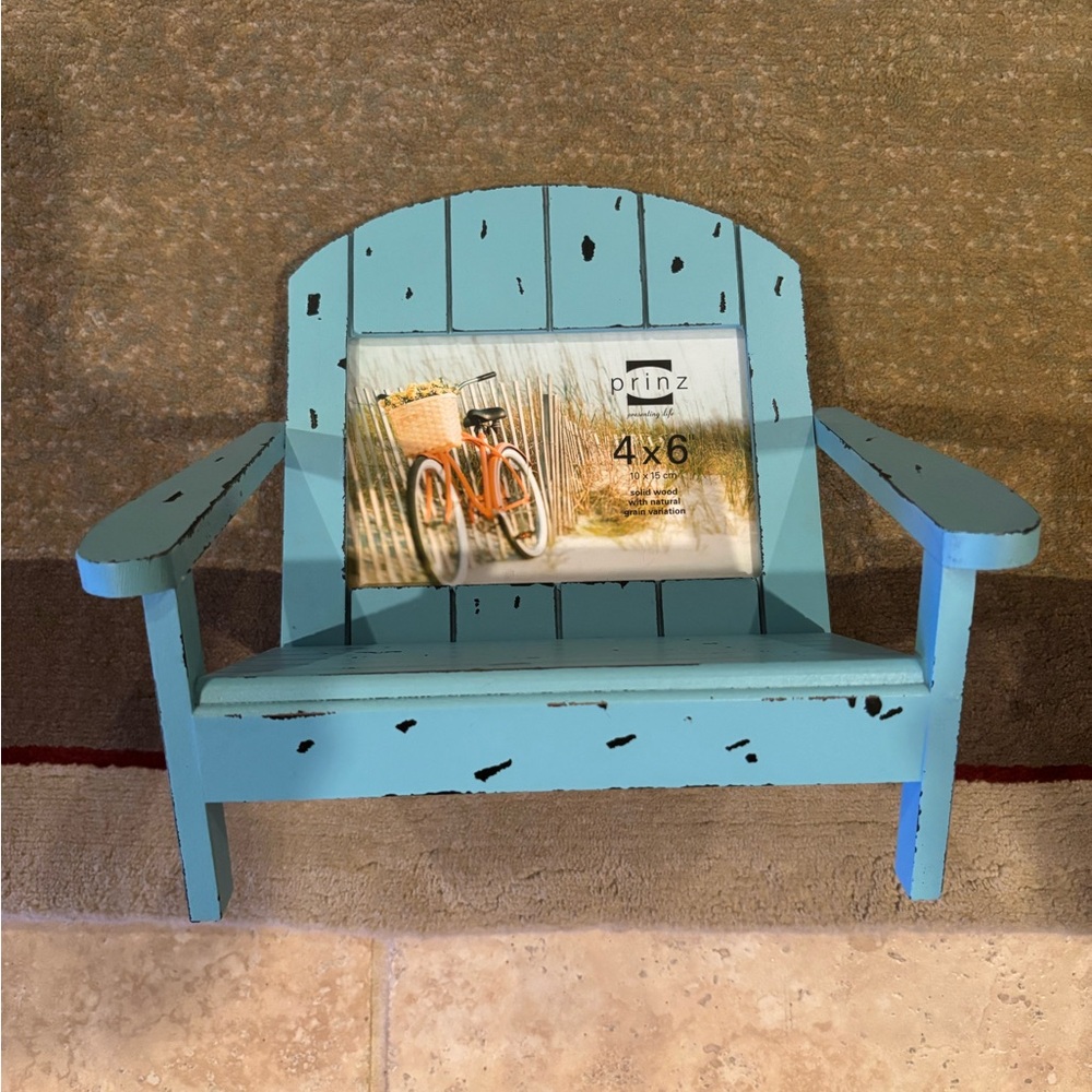 Prinz Blue Adirondack Chair Photo Frame